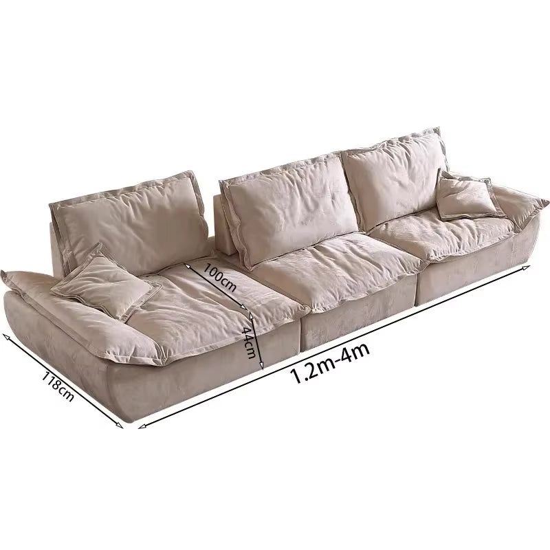 Canapé blanc style nordique moderne pour salon, assise confortable