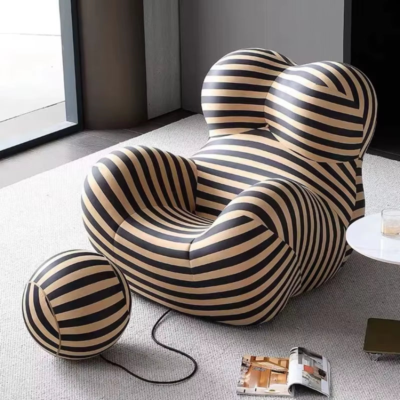 Fauteuil lounge luxueux avec broderie boule, fauteuil paresseux