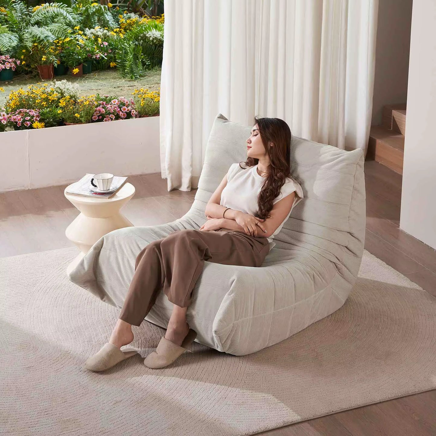 Fauteuil Togo confortable type pouf pour salon, chambre ou lecture