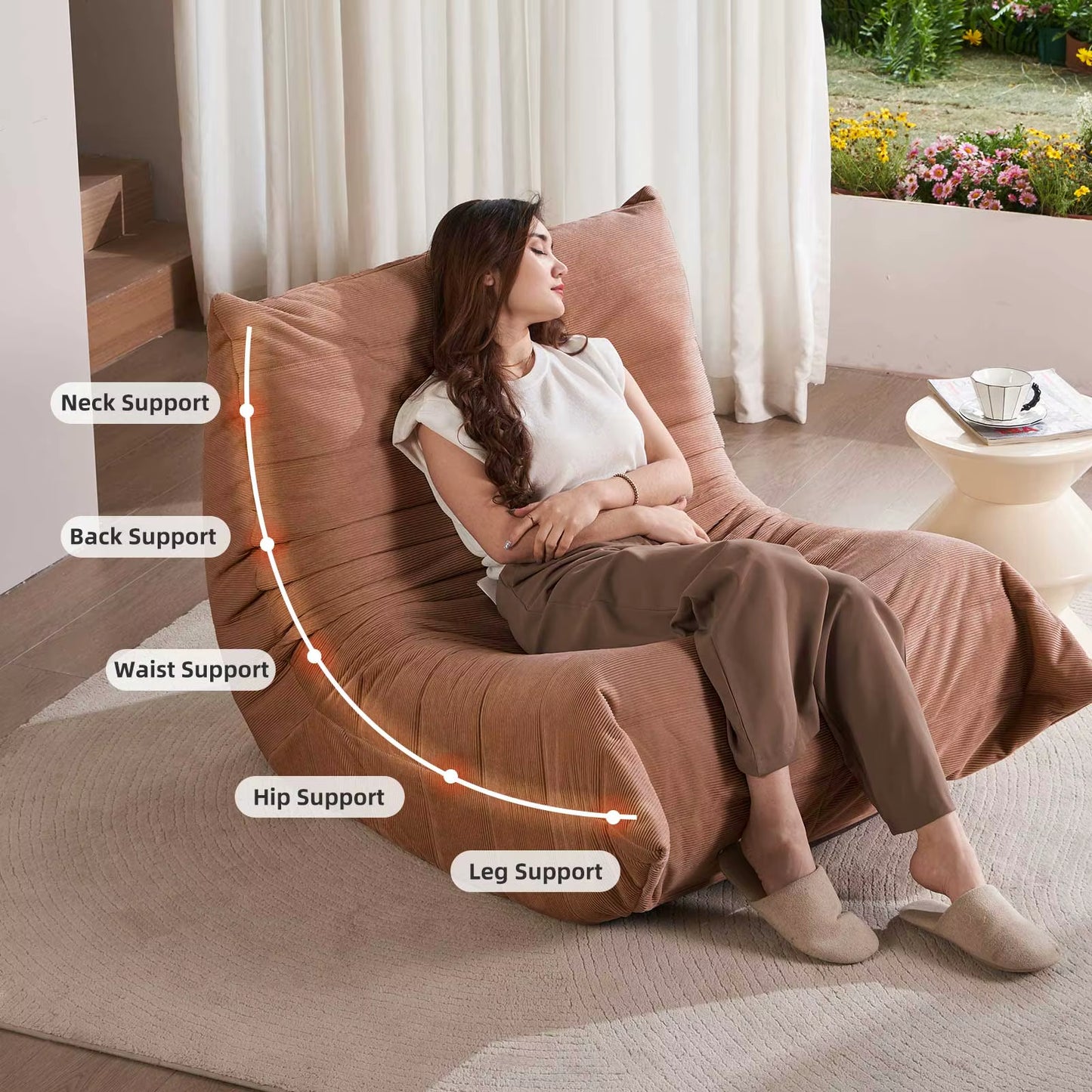 Fauteuil Togo confortable type pouf pour salon, chambre ou lecture