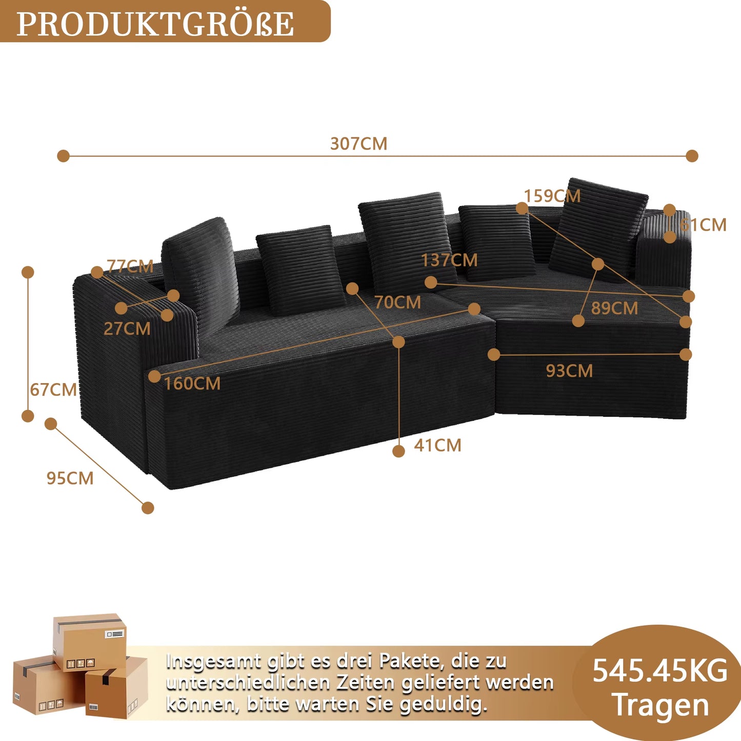 Canapé modulable style nuage avec coussins moelleux et housse douce