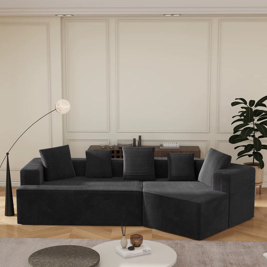 Canapé modulable style nuage avec coussins moelleux et housse douce