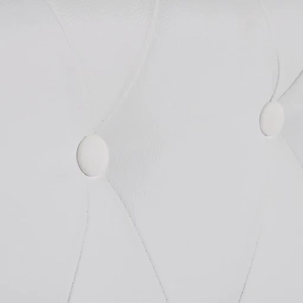 Canapé blanc élégant en simili cuir 3 places pour salon moderne
