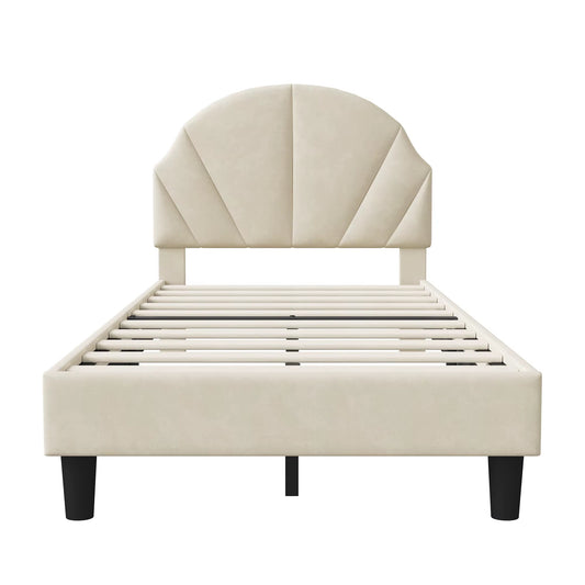 Lit enfant 90x200 cm velours avec tête réglable pour garçons et filles