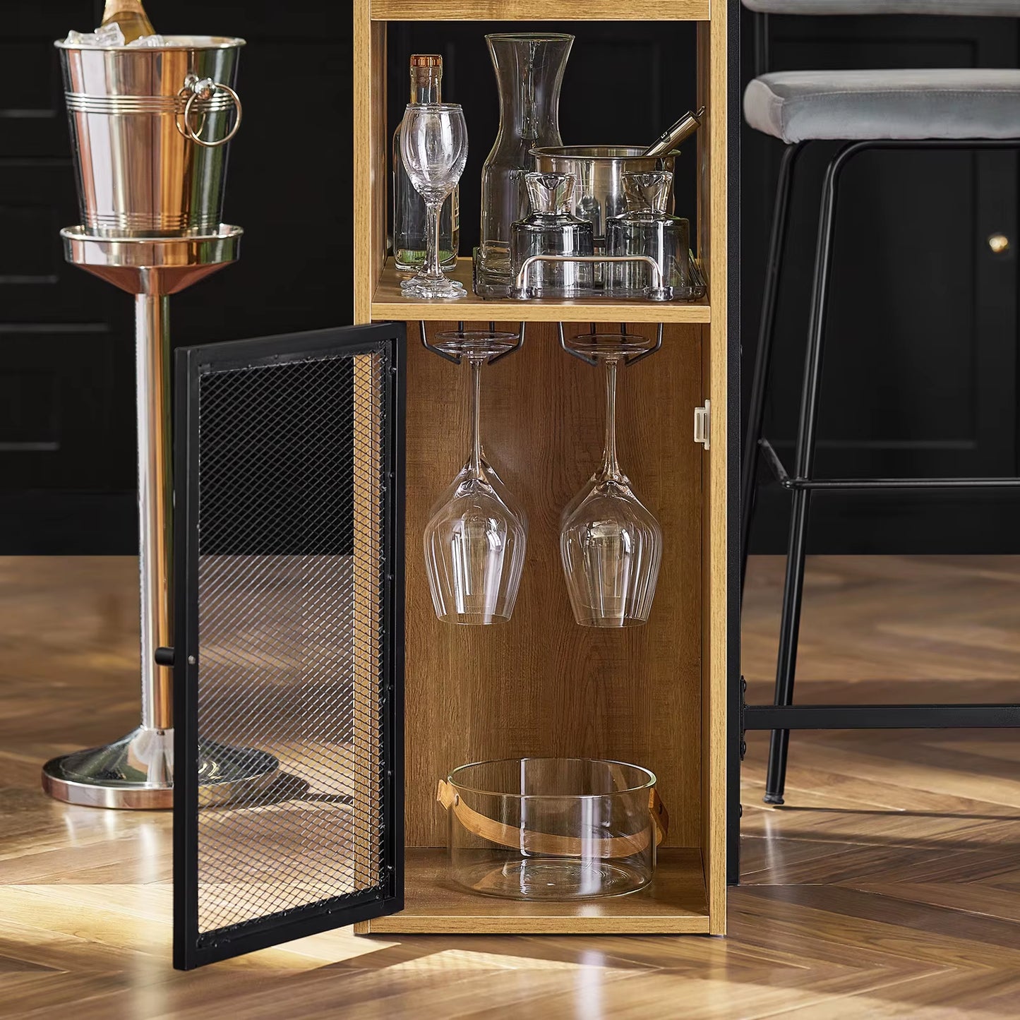 Table bar design industriel, balcon, cuisine, bistrot, table de soutien